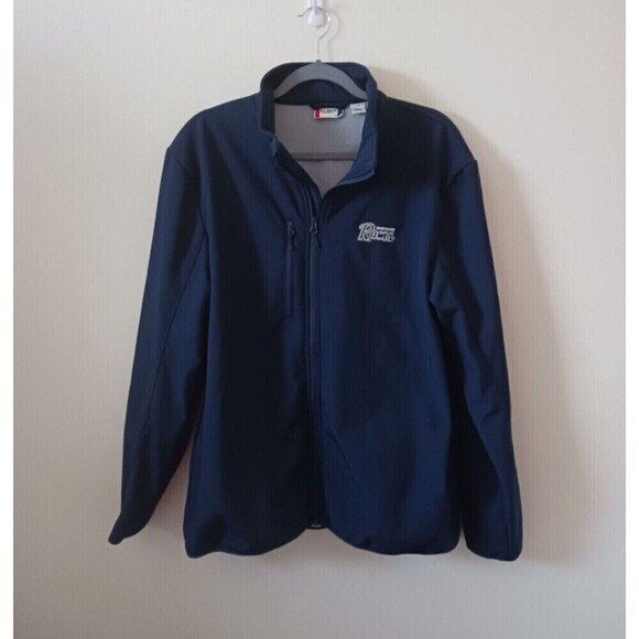 Clique Stepherd Rams Mens Blue Jacket Full Zip Mock Neck Long Sleeve L - Picture 1 of 9